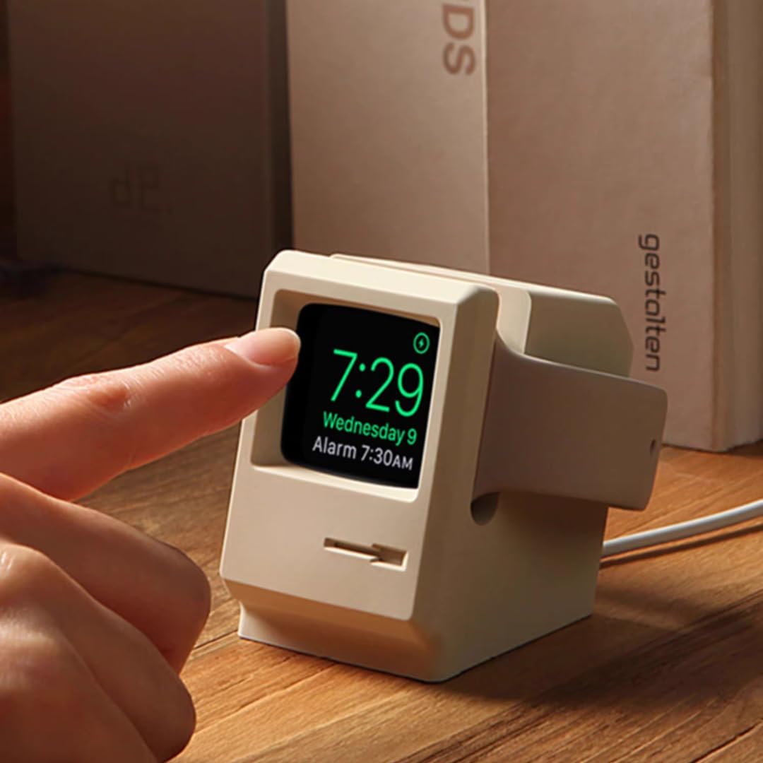 "Vintage Computer" Design Smart Watch Charger Stand