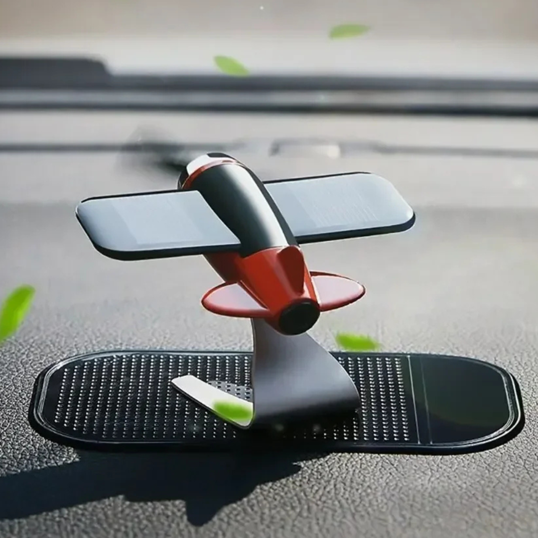 "Perpetual Propeller" Solar Airplane - Kinetic Desk & Car Ornament