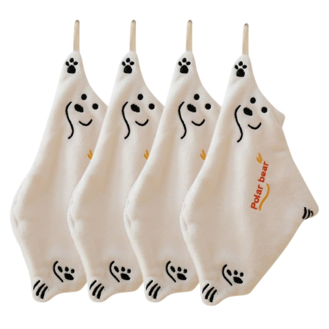 Polar Bear Hand Towels 4 pcs