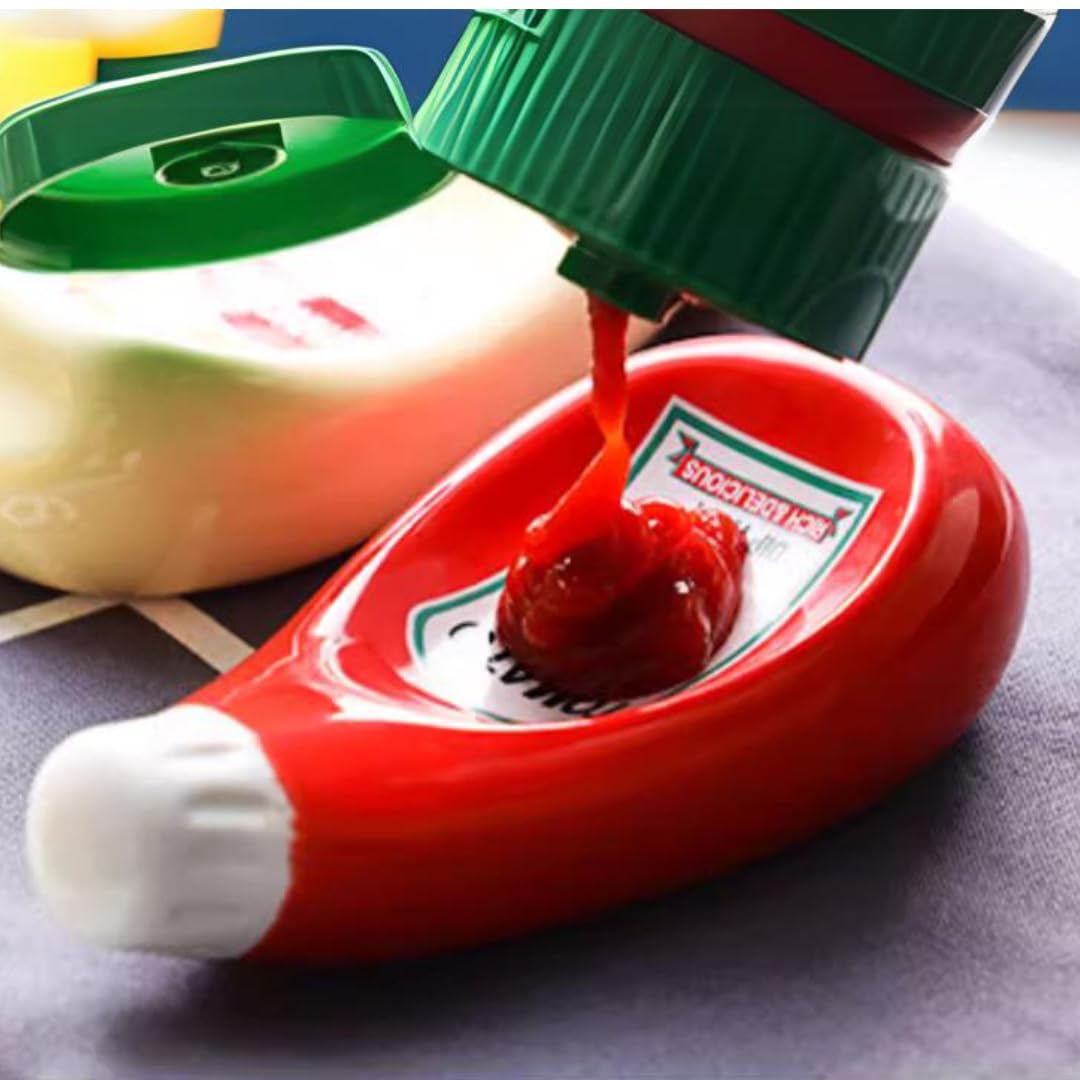 Sauce Bottle Shaped Dipping Plate