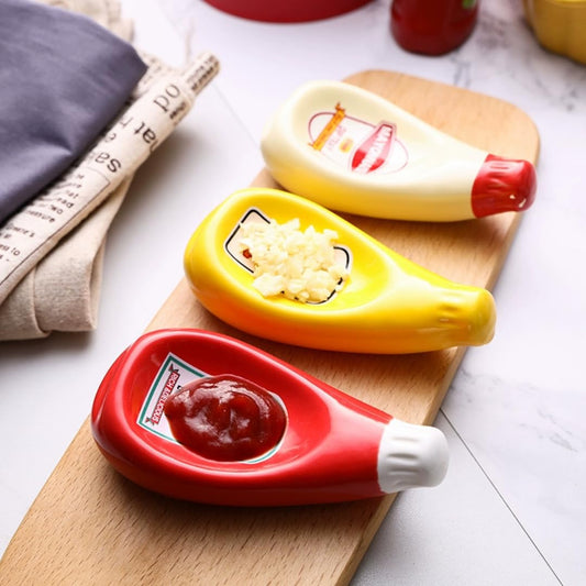 Sauce Bottle Shaped Dipping Plate