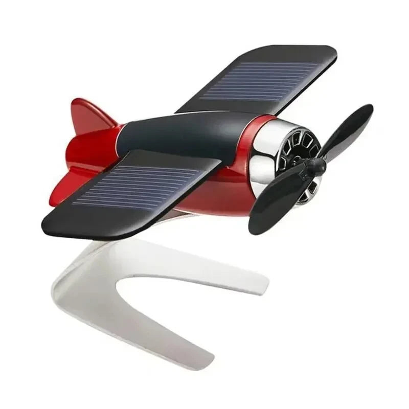 "Perpetual Propeller" Solar Airplane - Kinetic Desk & Car Ornament