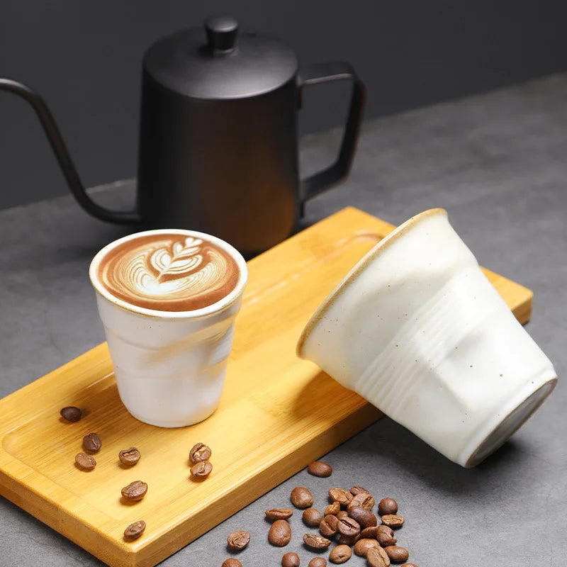 “Hand-Molded Ceramic Coffee Cup”