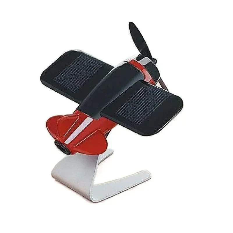 "Perpetual Propeller" Solar Airplane - Kinetic Desk & Car Ornament