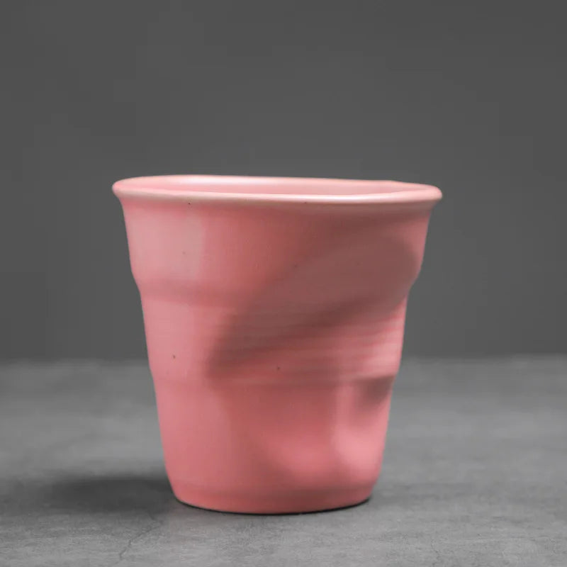“Hand-Molded Ceramic Coffee Cup”