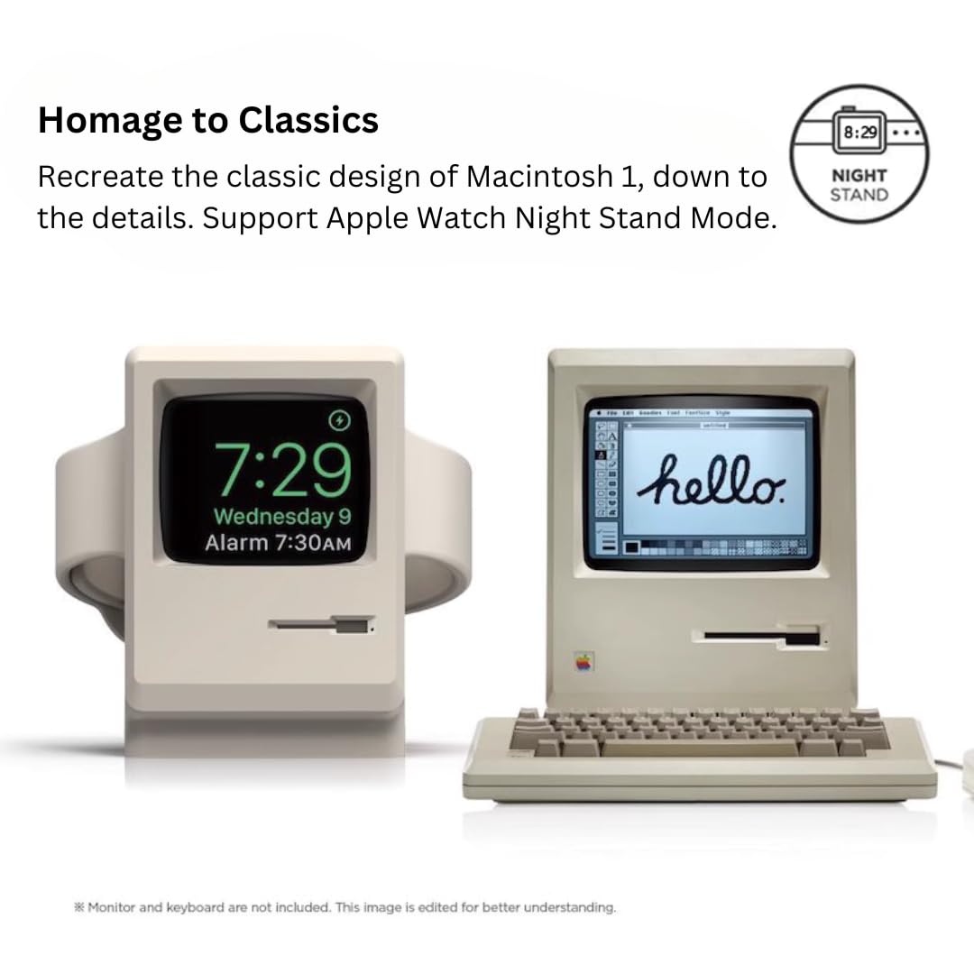 "Vintage Computer" Design Smart Watch Charger Stand