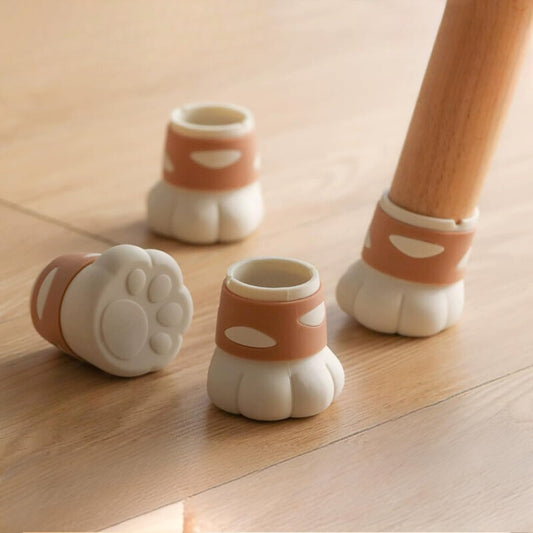 Paw-Shape Floor Protectors - 4 pcs