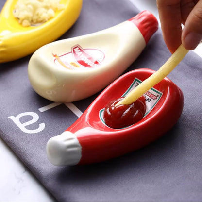 Sauce Bottle Shaped Dipping Plate