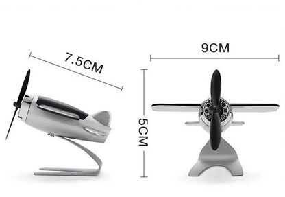 "Perpetual Propeller" Solar Airplane - Kinetic Desk & Car Ornament