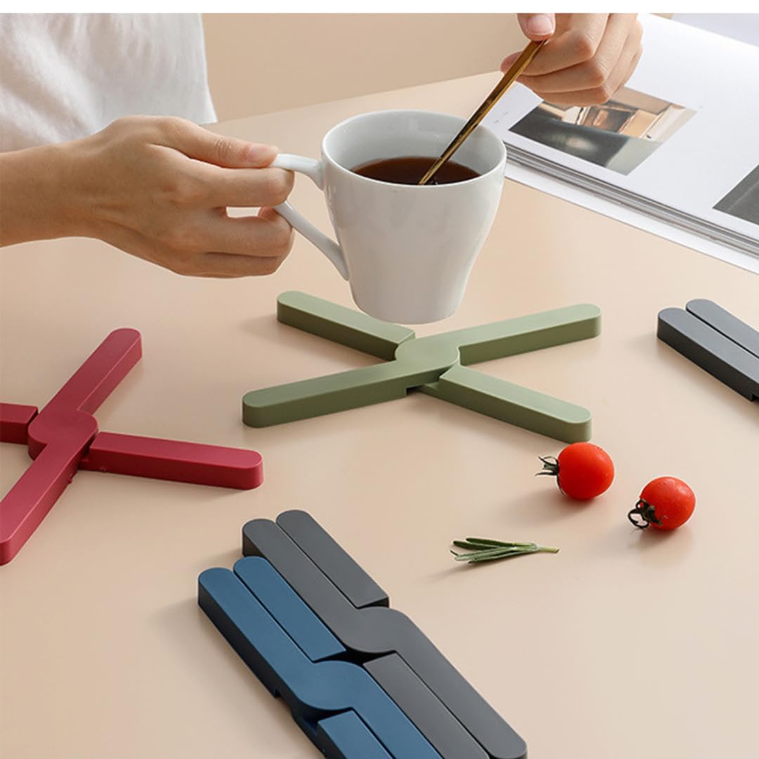 X-Shaped Foldable Trivet - 4 pcs
