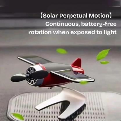 "Perpetual Propeller" Solar Airplane - Kinetic Desk & Car Ornament