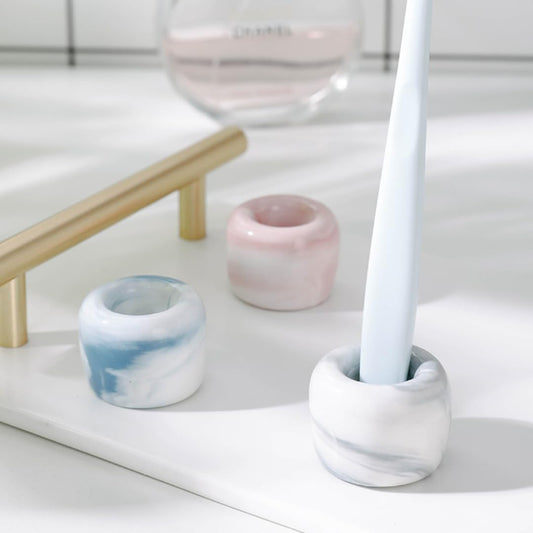 Marble Style Toothbrush Holders - 2 pcs
