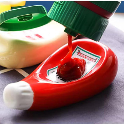 Sauce Bottle Shaped Dipping Plate