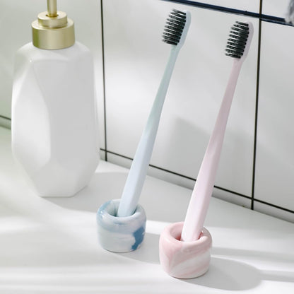 Marble Style Toothbrush Holders - 2 pcs
