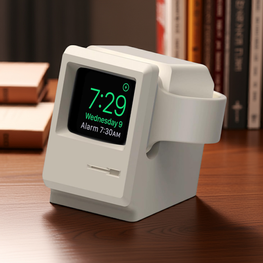 "Vintage Computer" Design Smart Watch Charger Stand