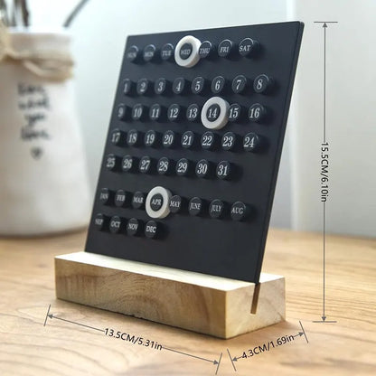 "10,000 Year" Acrylic & Wood Perpetual Desk Calendar