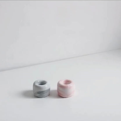 Marble Style Toothbrush Holders - 2 pcs