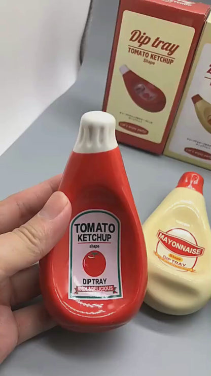 Sauce Bottle Shaped Dipping Plate